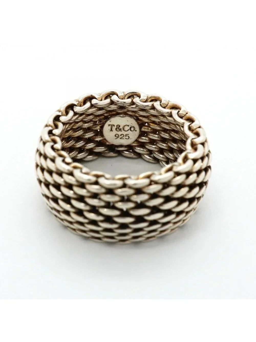 Tiffany & Co Ring Somerset Mesh 925 Sterling Silver - Picture 5 of 7